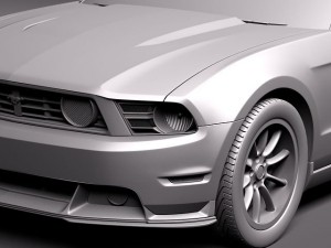 Mustang Boss 302 2012 3D Model