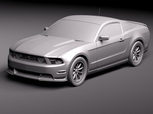 Mustang Boss 302 2012 3D Model