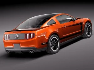 Mustang Boss 302 2012 3D Model