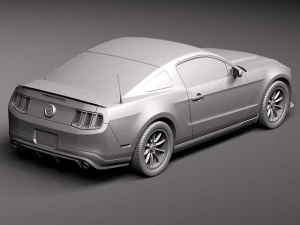 Mustang Boss 302 2012 3D Model