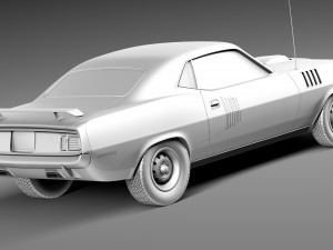 Plymouth Hemi Cuda Barracuda 1971 3D 모델