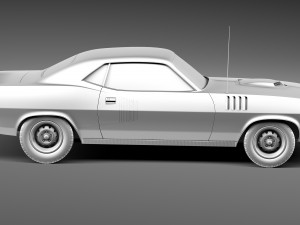 Plymouth Hemi Cuda Barracuda 1971 3D 모델