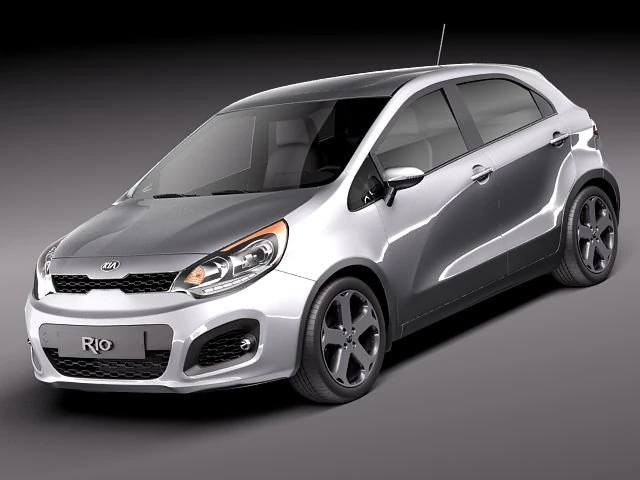 Kia Rio 5 puertas 2012 Modelo 3D .c4d .max .obj .3ds .fbx .stl .blend 