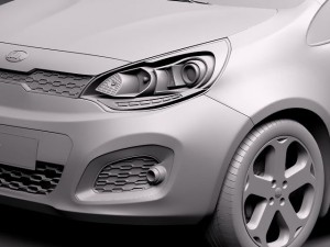 Kia Rio 5-door 2012 3D मॉडल