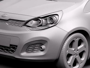 Kia Rio 5 puertas 2012 Modelo 3D