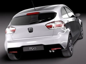 Kia Rio 5 puertas 2012 Modelo 3D