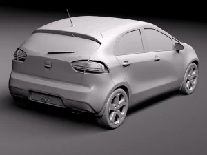 Kia Rio 5 puertas 2012 Modelo 3D