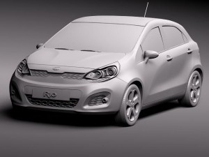 Kia Rio 5-door 2012 3D मॉडल
