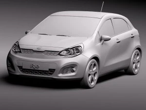 Kia Rio 5 puertas 2012 Modelo 3D