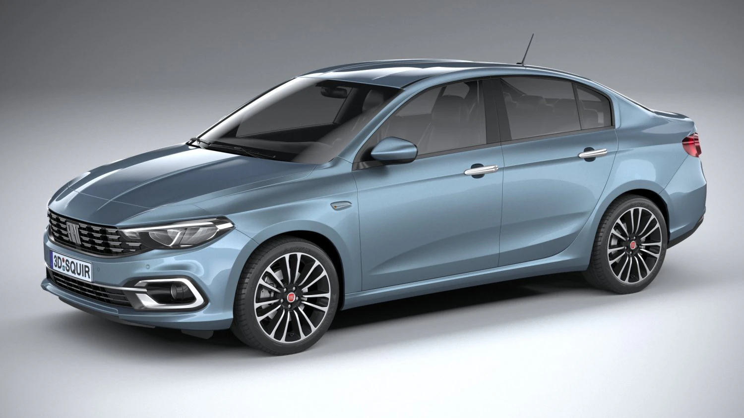 Fiat Tipo Sedan 2021 3D Model .c4d .max .obj .3ds .fbx .stl .blend