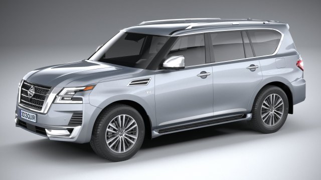 Nissan Patrol 2021 Modello 3D .c4d .max .obj .3ds .fbx .stl .blend