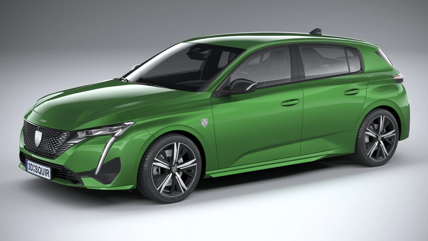 Peugeot 308 2022 3D Model .c4d .max .obj .3ds .fbx .stl .blend 