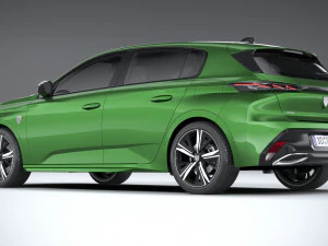 Peugeot 308 2022 3D Model