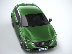Peugeot 308 2022 3D Model