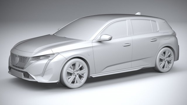 peugeot 308 2022 3D Model in Compact Cars 3DExport