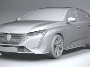 Peugeot 308 2022 3D Model