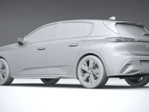 Peugeot 308 2022 3D Model