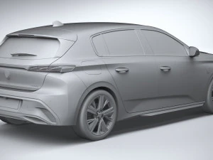 Peugeot 308 2022 3D Model