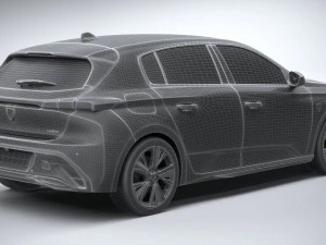 Peugeot 308 2022 3D Model