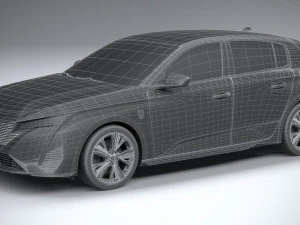 Peugeot 308 2022 3D Model
