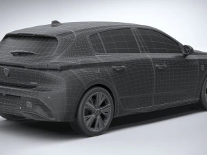 Peugeot 308 2022 3D Model