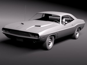 Dodge Challenger 1972 Model 3D