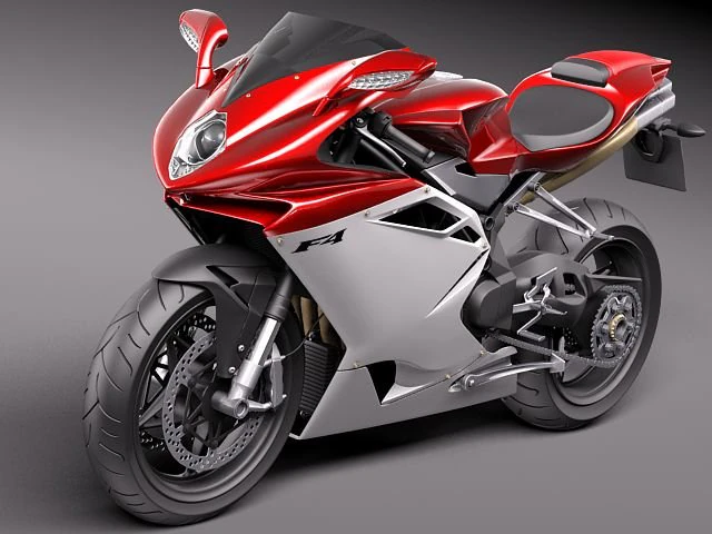 MV Agusta F4 2010 3D Model .c4d .max .obj .3ds .fbx .stl .blend 