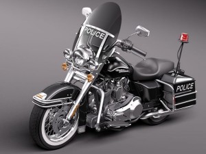 Harley Davidson Road King Classic Police 2011 3D Модель