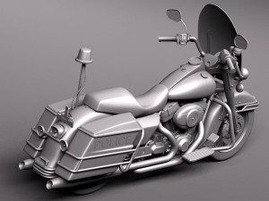 Harley Davidson Road King Classic Police 2011 Modello 3D