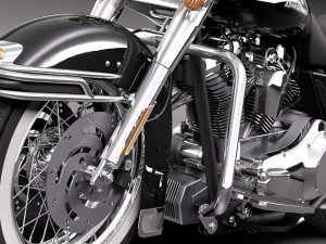 Harley Davidson Road King Classic Police 2011 Modello 3D
