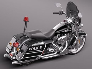 Harley Davidson Road King Classic Police 2011 Modello 3D