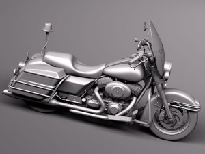 Harley Davidson Road King Classic Police 2011 Modello 3D
