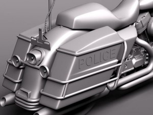 Harley Davidson Road King Classic Police 2011 Modello 3D