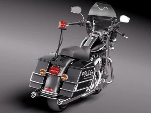 Harley Davidson Road King Cl&aacute;ssico Pol&iacute;cia 2011 Modelo 3D