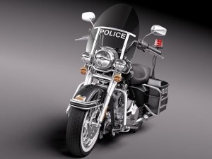Harley Davidson Road King Classic Police 2011 Modello 3D