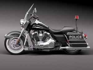 Harley Davidson Road King Classic Police 2011 Modello 3D