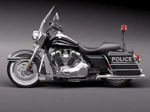 Harley Davidson Road King Cl&aacute;ssico Pol&iacute;cia 2011 Modelo 3D