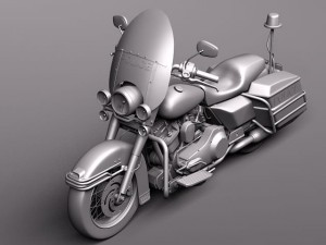 Harley Davidson Road King Classic Police 2011 Modello 3D