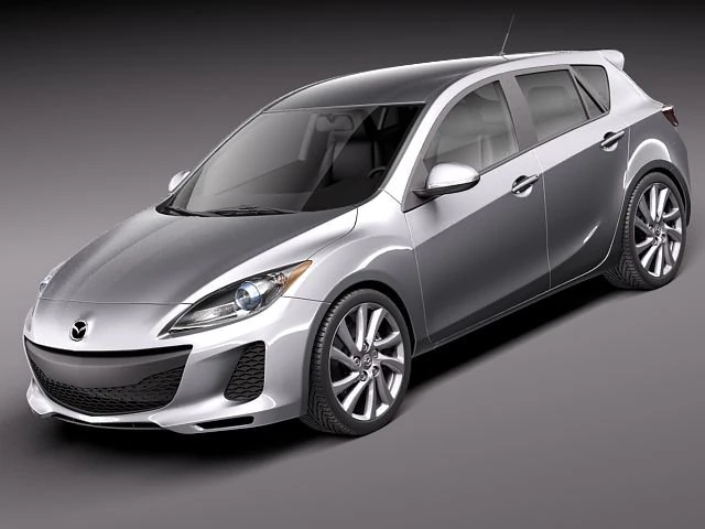 Mazda 3 5-door Hatchback 2012 3D Model .c4d .max .obj .3ds .fbx .stl .blend