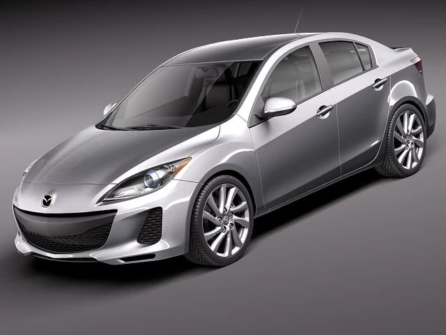 Mazda 3 Sedan 2012 3D Model .c4d .max .obj .3ds .fbx .stl .blend 