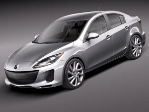 माज़दा 3 सेडान 2012 3D मॉडल