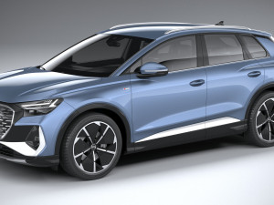 Audi Q4 E-tron S-line 2022 3D Model