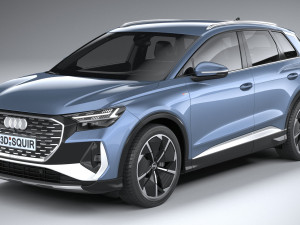 Audi Q4 E-tron S-line 2022 Model 3D