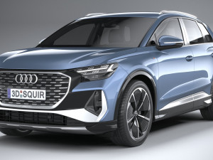 Audi Q4 E-tron S-line 2022 Model 3D