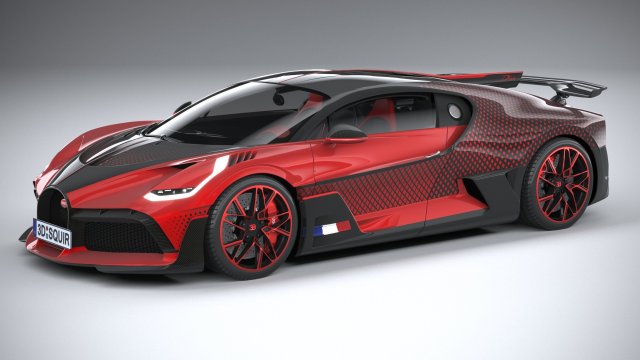 Bugatti Divo Lady Bug 2020 Model 3D .c4d .max .obj .3ds .fbx .stl .blend 