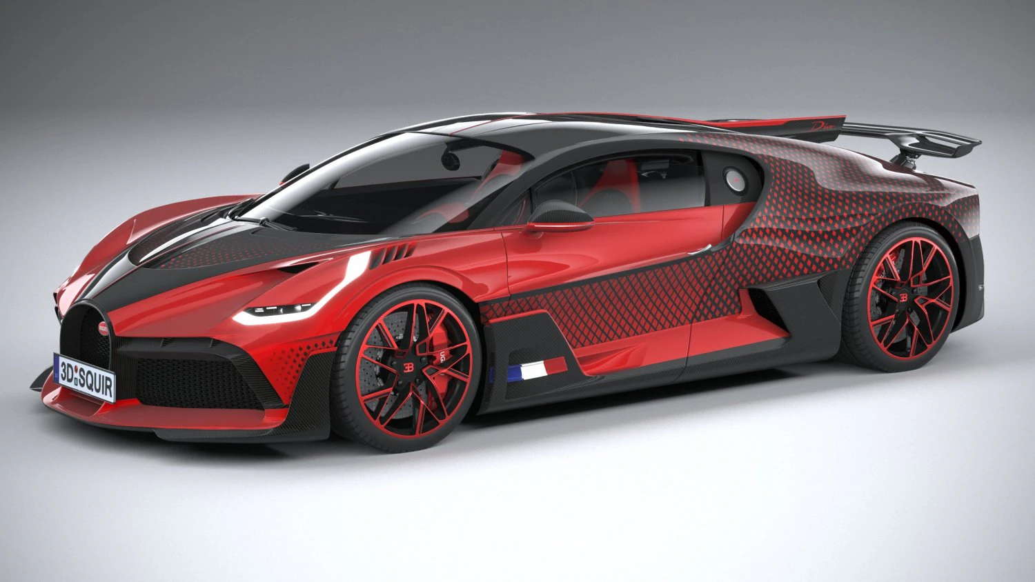 Bugatti Divo Lady Bug 2020 3D Model .c4d .max .obj .3ds .fbx .stl .blend 