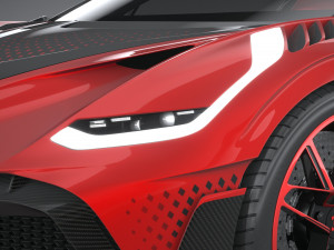Bugatti Divo Lady Bug 2020 Model 3D
