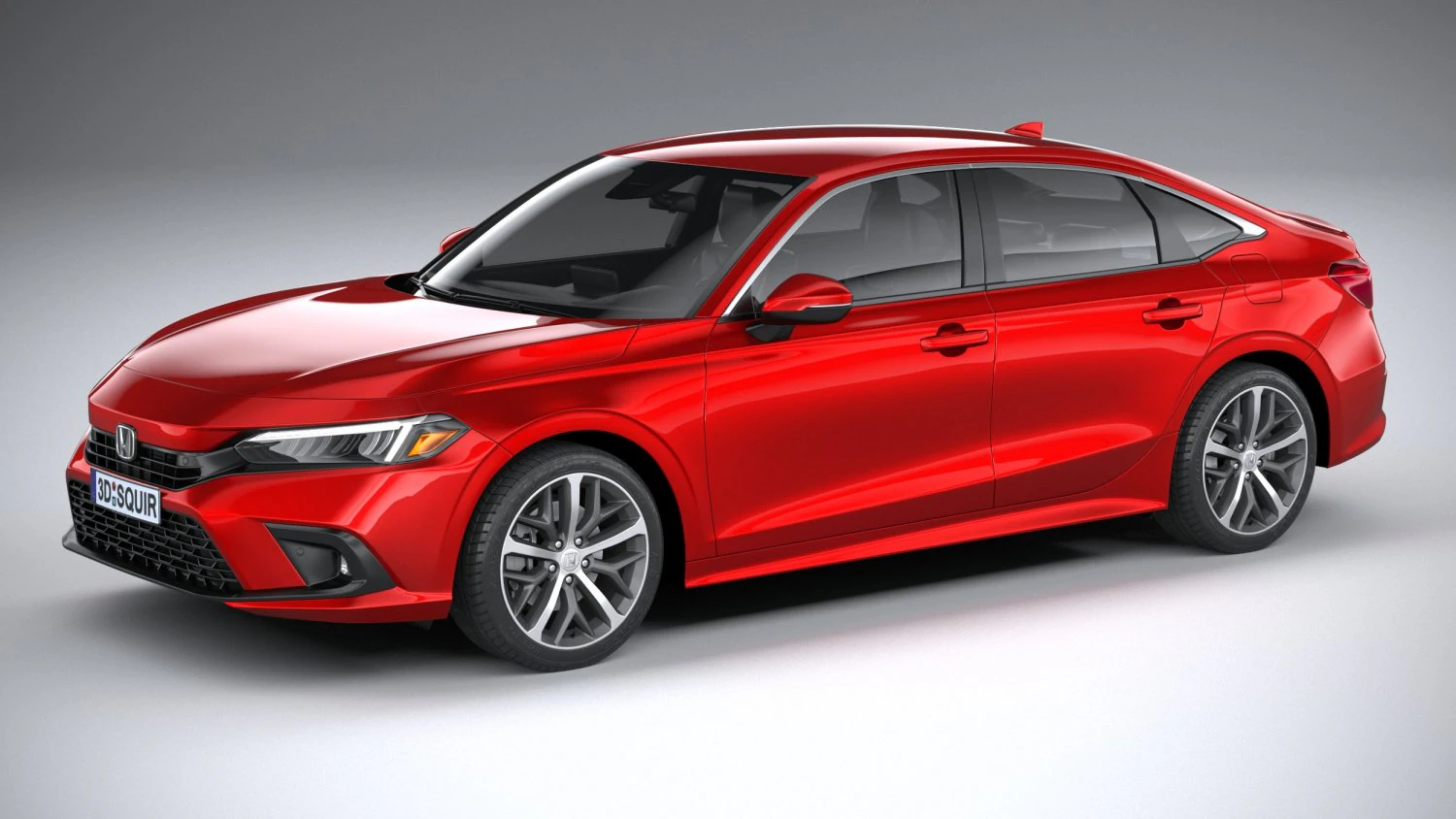 Honda Civic Sedan 2022 3D Model .c4d .max .obj .3ds .fbx .stl .blend 