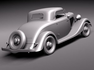 F1934 coupe 5w stock Model 3D