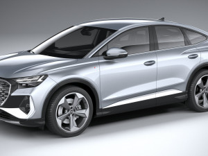 Audi Q4 Sportback E-tron 2022 3D Модель